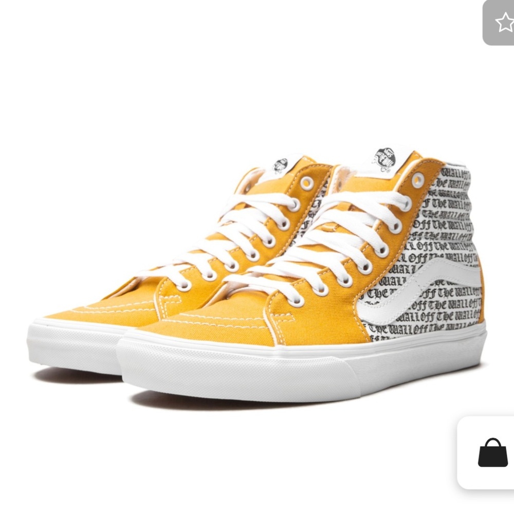 Vans Sk8-Hi Off the Wall Mango Mojito Color Skateboard Sneakers , Size 10.